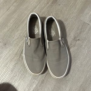 Grey Slip on Vans, 7 1/2